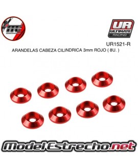 ULTIMATE ARANDELAS CABEZA CILINDRICA ALUMINIO ROJA 3mm (8u.)

Ref: UR1521-R