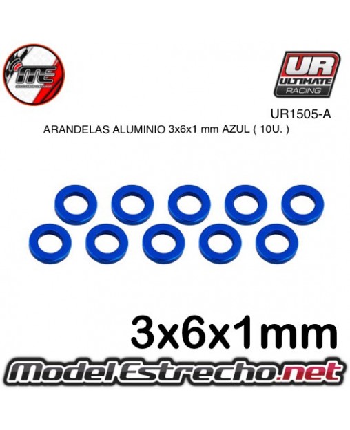 ARANDELAS ALUMINIO 3x6x1 mm AZUL (10u.)

Ref: UR1505-A