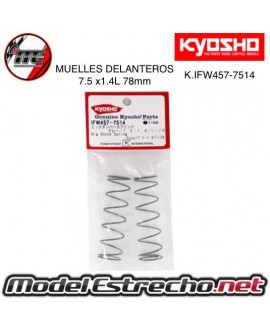 MUELLES KYOSHO DELANTERO GRIS BIG BORE M 7.5x1.4L 78mm

Ref: IFW457-7514