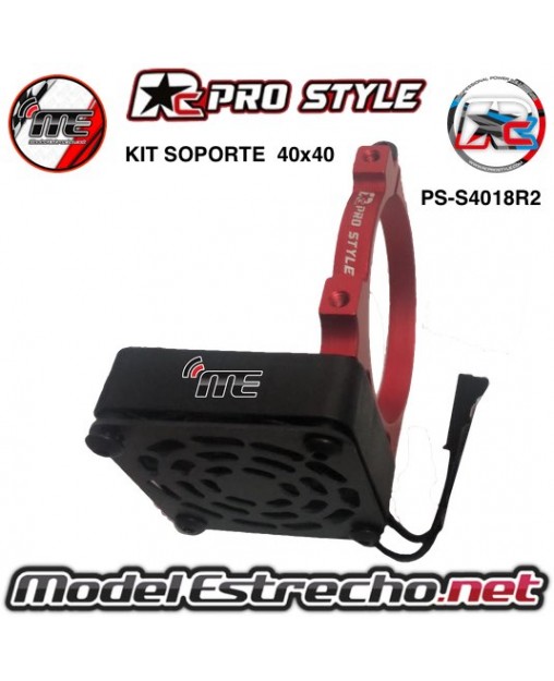 KIT SOPORTE PARA MOTORES 40.8mm  MAS VENTILADOR 40X40 MAS REJILLA CARBONO