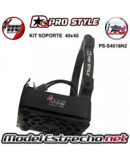 KIT SOPORTE PARA MOTORES 40.8mm  MAS VENTILADOR 40X40 MAS REJILLA CARBONO