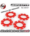 GOMA PEGADO NEUMATICOS JCONCEPTS ROJO 1/8 y 1/10 (4U.) CON BORDES PARA TIRAR 

Ref: J2212-7