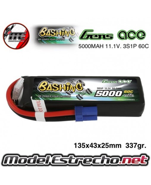 Gens Ace 5000mha11,1v 50C 3S1P HardCase Lipo
