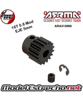 PIÑON DE 16T 0.8 Mod EJE 5mm ARRMA

Ref: ARA310999