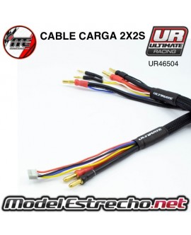 CABLE DE CARGA 2 LIPO 2S-2 BANANA 4mm/5mm