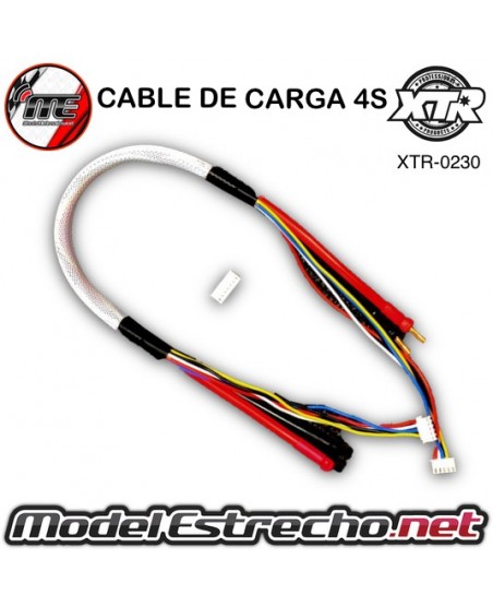 CABLE DE CARGA 2 LIPO 2S-2 BANANA 4mm/5mm