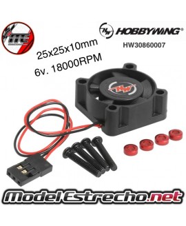 VENTILADOR HOBBYWING 25x25x10 XR10 AXE 1.1 2510BH  6v. 18000RPM

Ref: HW30860007