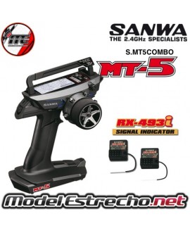 SANWA MT-44 PC PIANO BLACK + 2 RX-482