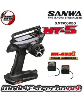 SANWA MT-44 PC PIANO BLACK + 2 RX-482