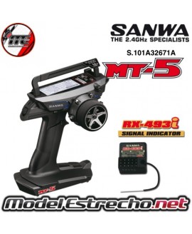 SANWA MT-44 PC PIANO BLACK + 2 RX-482