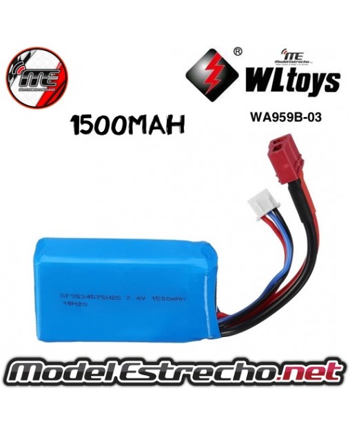 BATERIA LIPO 7.4V. 1500MAH WLTOYS