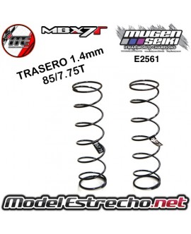 MUELLE AMORTIGUADOR TRASEROS 1.4mm 85/7.75T MUGEN 

Ref: E2561