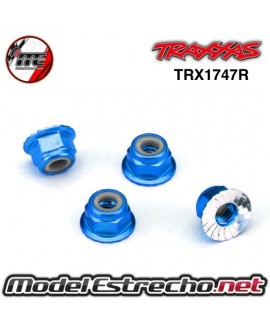 TUERCAS AZULES 4mm TRAXXAS