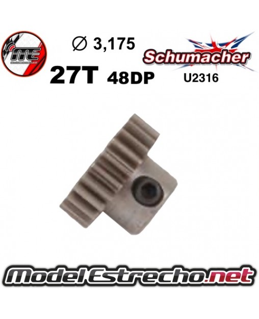 PIÑON DE ACERO  27T - 48DP MARCA SCHUMACHER

Ref: U2316