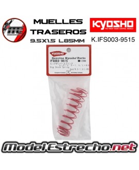 MUELLES TRASERO KYOSHO ROJO BIG BORE M 9.5x1.5L 85mm

Ref: IFS003-9515