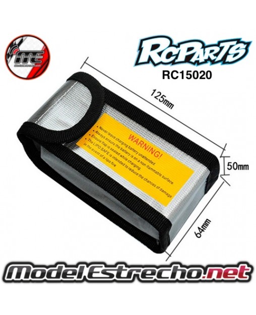 BOLSA DE LIPO PARA BATERIAS 64x50x125mm

Ref: RC15020