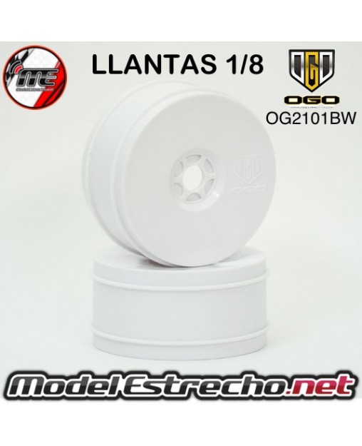 LLANTAS FASTRACE 1/8 BLANCAS (1U.)