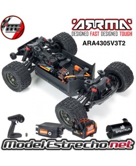 ARRMA VORTEKS 4X4 3S BLX 1/10 STADIUM TRUCK RTR VERMELHON ARA4305V3BT1