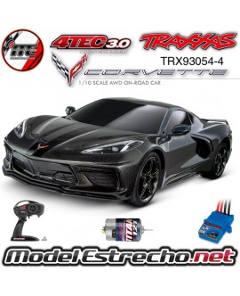 TRAXXAS CORVETTE CHEVROLET STINGRAY 1/10 SCALE AWD SUPERCAR 4-TEC 3.0 NEGRO TRX93054-4BLK