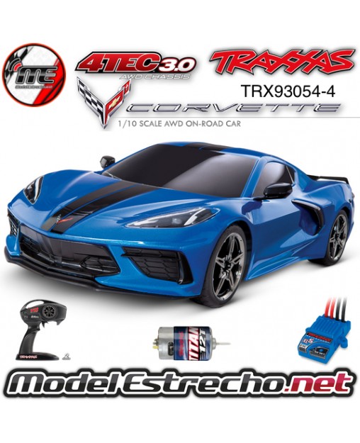 TRAXXAS CORVETTE CHEVROLET STINGRAY 1/10 SCALE AWD SUPERCAR 4-TEC 3.0 AZUL
TRX93054-4BLUE