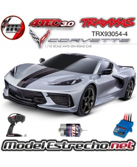 copy of TRAXXAS CORVETTE CHEVROLET STINGRAY 1/10 SCALE AWD SUPERCAR 4-TEC 3.0 NEGRO
