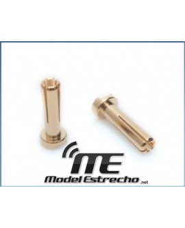 CONECTOR LRP 4mm MACHO ORO WORKS TEAM (10U.)