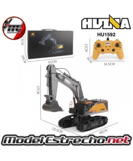EXCAVADORA HUINA 1580 1/14 METALICA 2,4Ghz PROFFESIONAL
