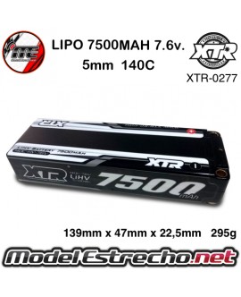 BATERIA LIPO XTR 7500Mha 7.6HV 5mm 140C

Ref: XTR-0277