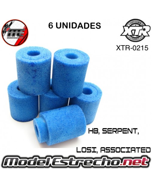 ESPUMAS FILTRO SIN ACEITAR INT/EXT KYOSHO MP9 ( 6U.)