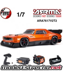 ARRAMA FELONY 1/7 6S BLX STREET BASH ALL-ROAD MUSCLE CAR RTR 4WD NARANJA