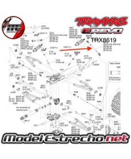 TRAXXAS TRAPECIO INFERIOR Y SUPERIOR DEL. IZQUIERDO  E-REVO 2 VXL BRUSHLESS