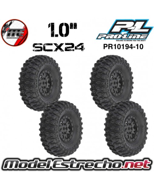 RUEDAS PROLINE 1/24 HYRAX FRONT/REAR 1.0" MONTADOS 7mm SCX24 (4U.)

Ref: PR10194-10
