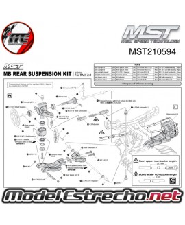 KIT SUSPENSION TRASERA MST MB RMX 2.0

Ref: MST210594
