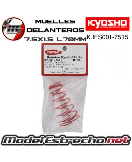 MUELLES DELANTERO KYOSHO ROJO BIG BORE M 7.5x1.5L 70mm

Ref: IFS001-7515