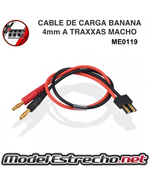 CABLE DE CARGA BANANA 4MM A TRAXXAS MACHO

Ref: ME0119