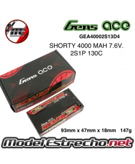 BATERIA SHORTY GENS ACE REDLINE 4000MAH 7.6V 130C 2S1P HARDCASE HV LIPO 

Ref: GEA40002S13D4