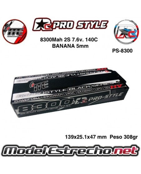 PRO STYLE 7500mha 7,4v 120C 2S2P HardCase Lipo