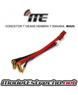 CABLE CARGA T DEANS Y BANANA 4mm