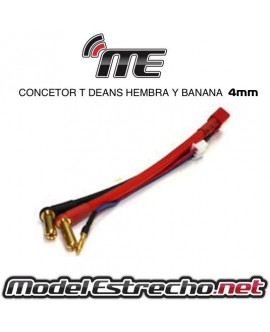 CABLE CARGA T DEANS Y BANANA 4mm
