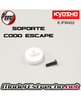 SOPORTE CODO DE ESCAPE KYOSHO INFERNO MP9 - MP10

Ref: K.IFW453