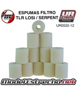 ESPUMAS FILTRO ULTIMATE SIN ACEITAR TLR / LOSI / SERPENT 12U.

Ref: UR0532-12