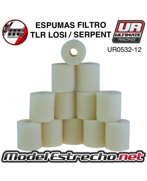 ESPUMAS FILTRO ULTIMATE SIN ACEITAR TLR / LOSI / SERPENT 12U.

Ref: UR0532-12