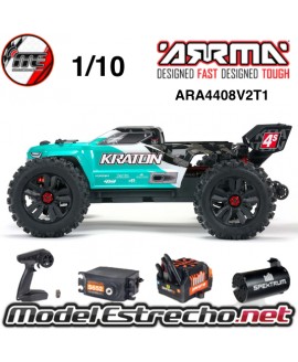 ARRMA KRATON V2 TRUGGY BRUSHLESS 4S 4WD 1/10 VERDE/NEGRO ARA4408V2T1