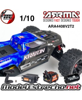 ARRMA KRATON V2 TRUGGY BRUSHLESS 4S 4WD 1/10 AZUL/NEGRO ARA4408V2T2