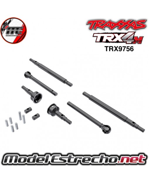 PALIERES OPCIONALES DELANTERO Y TRASERO TRAXXAS TRX4M 1/18 TRX9756