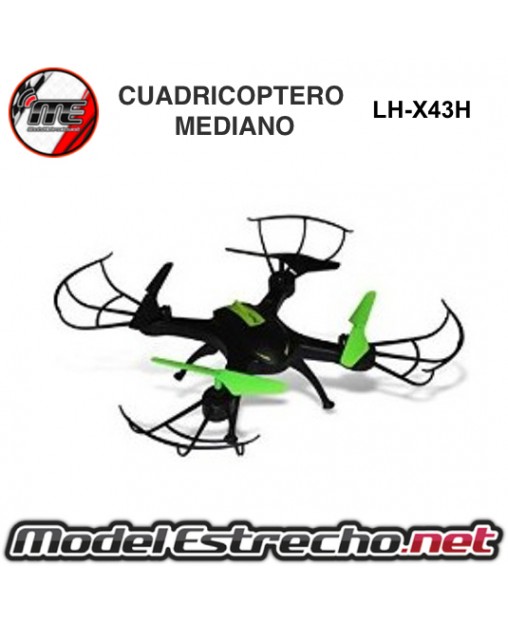 CUADRICOPTERO MEDIANO 38.5x30cm 2.4Ghz CON CONTROL DE ALTURA - LHX43

Ref: LH-X43H