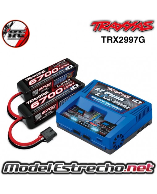 COMBO CARGADOR BATERIA (2X 2890X 14.8V LIPO & 1X 2973G DUO CHARGER). TRX2997G