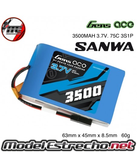 Gens Ace 2600mah 7,4v  2S1P TRANSMITER PACK