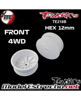 LLANTA DELANTERA 4WD 12mm BLANCA T-WORKS TE218B