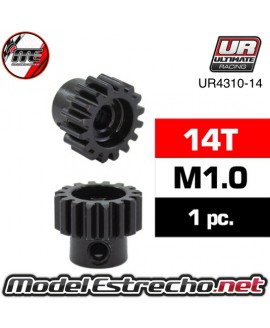 PIÑON 14T MODULO 1 EJE 5mm ACERO

Ref: UR4310-14